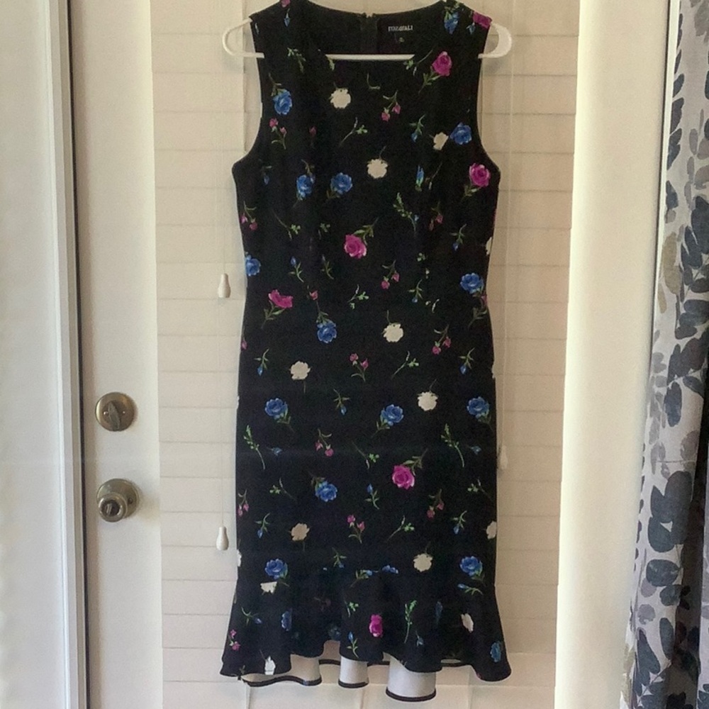 Roz and Ali Hi Lo Flounce Floral  Size 10 Dress